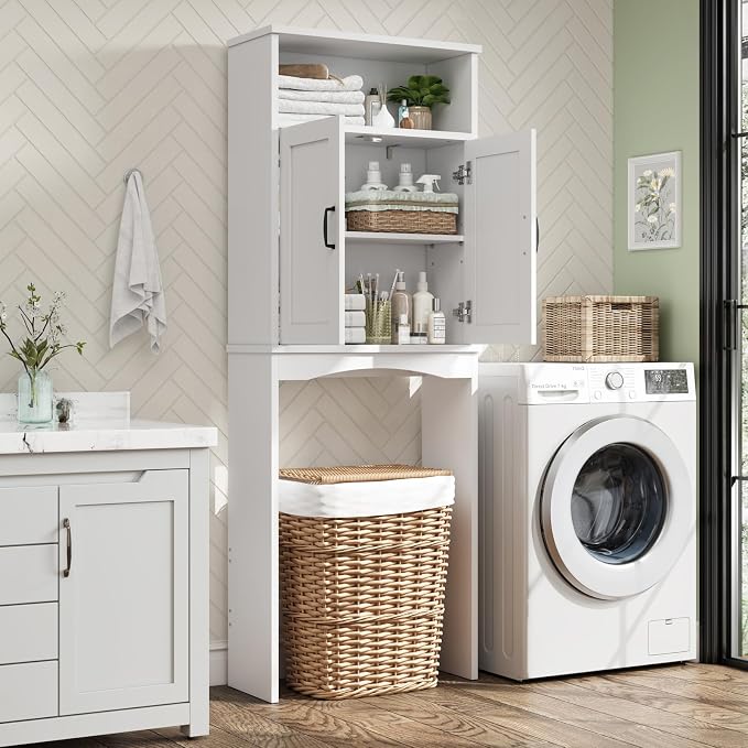 Over The Toilet Storage Cabinet, Over Toilet Bathroom Organizer - Image 5