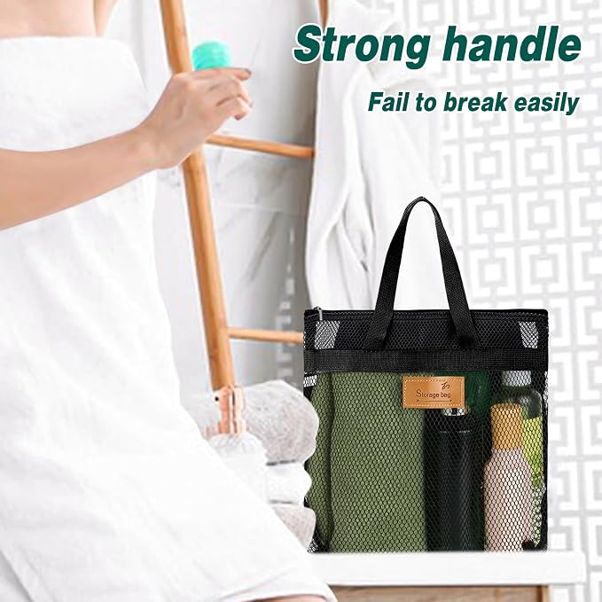 KALIONE Mesh Shower Caddy Bag, Portable Gym Shower Bag, Quick Dry Hanging - Image 5