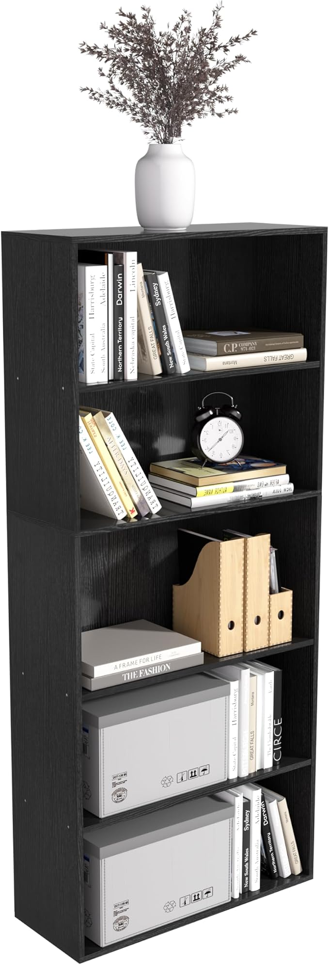5 Tier book shelf, 5 Cube Storage Organizer, 5 Tier Cube Low Bookcase by NewBeth