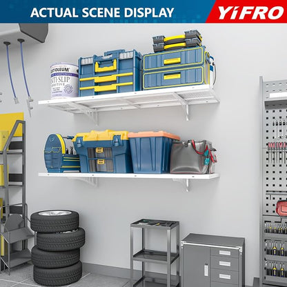 4-Pack 1.5x4ft Heavy Duty Garage Wall Shelving, 1000 lbs Load Capacity - Image 7