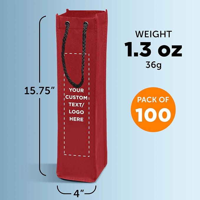 DISCOUNT PROMOS Non-Woven Vineyard Two Bottle Wine Bags - Image 5