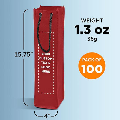DISCOUNT PROMOS Non-Woven Vineyard Two Bottle Wine Bags - Image 5