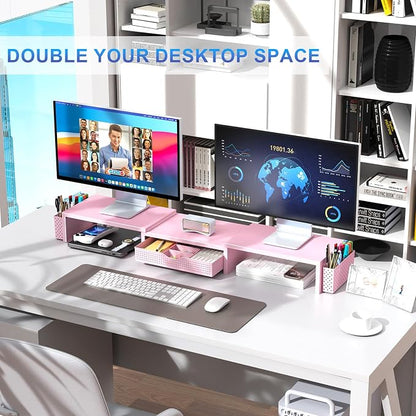 gianotter Dual Monitor Stand Riser, Desk Organizer - Image 5