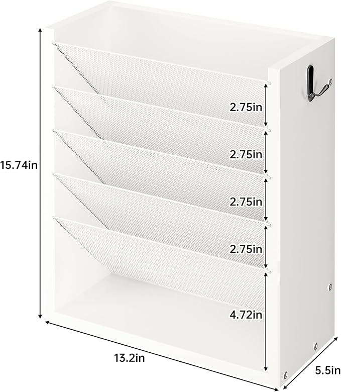 Mail Organizer Wall Mounted, 6-Slot Hanging File Organizer - Image 3