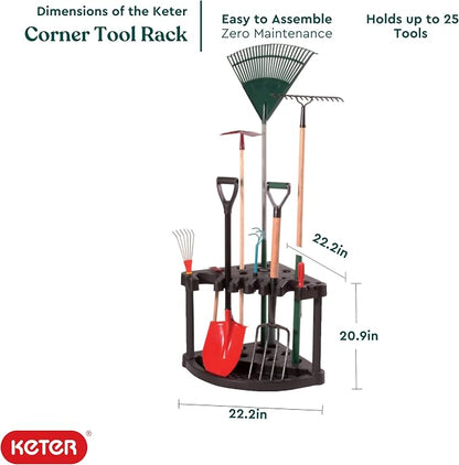 Keter Compact Corner Tool Rack for Maximum Storage and Organization - Image 2