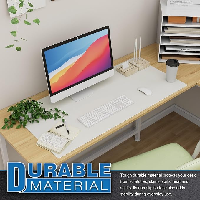 K KNODEL Large Office Leather Desk Mat, Mouse and Keyboard Pad, Computer and - Image 6