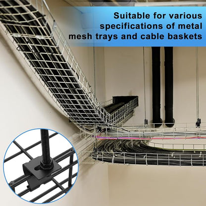 10 Pcs Wire Mesh Cable Tray Ceiling Hanging Hook, Basket Tray Ceiling Support - Image 6