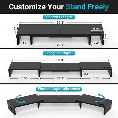 BONTEC Triple Monitor Stand Riser - Image 3