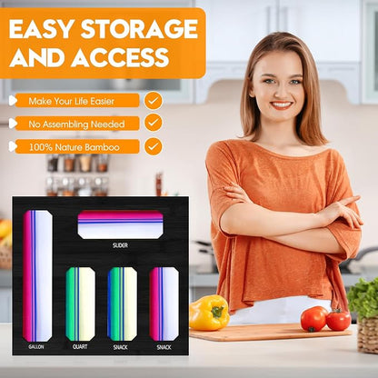 Bamboo Ziplock Bag Storage Organizer - Image 6