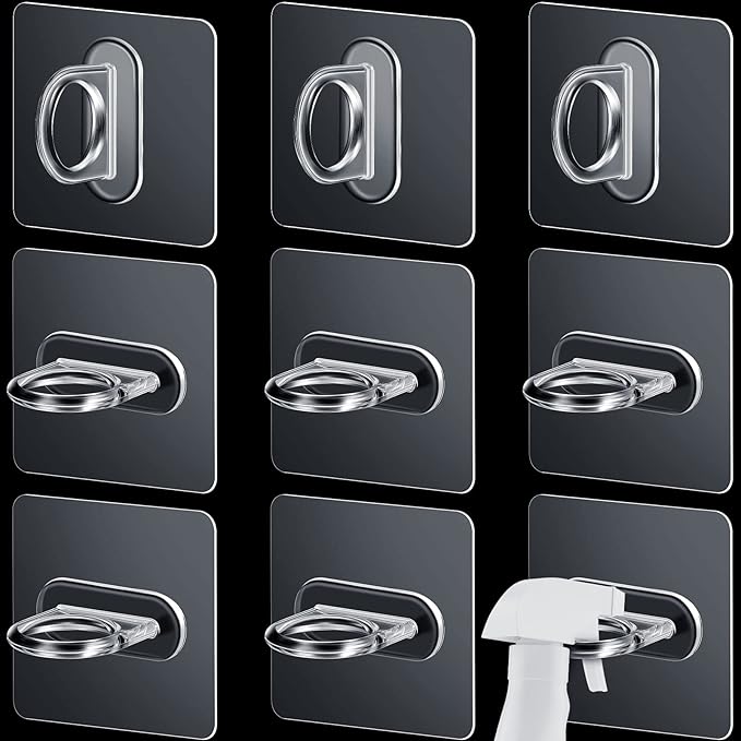 Bucherry 14 Pcs Adhesive Spray Bottle Holder Hooks by Bucherry