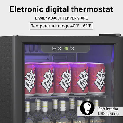 Compact 60 Can/1.3 Cu.Ft Mini Fridge - Image 3
