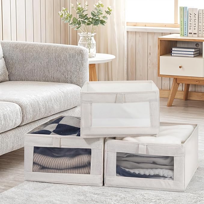 10 Pack Linen Closet Organizers And Storage, Closet Storage Bins - Image 4