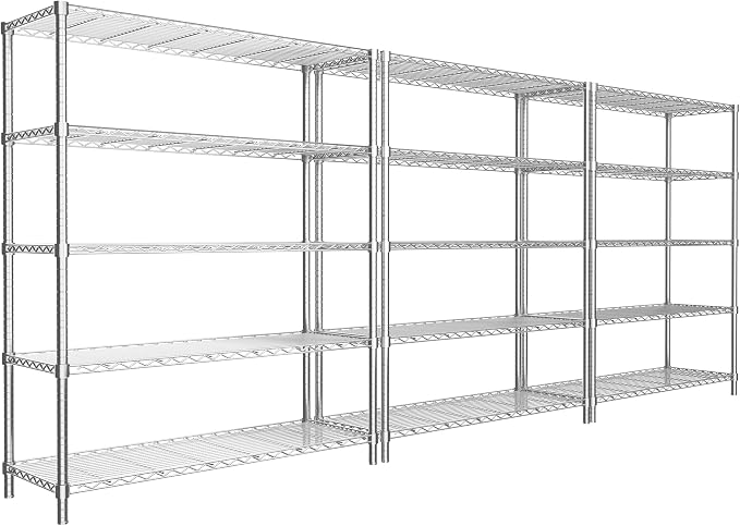Storage Shelves, 5-Tier Adjustable Metal Industrial Utility Shelf Rack by Unknown