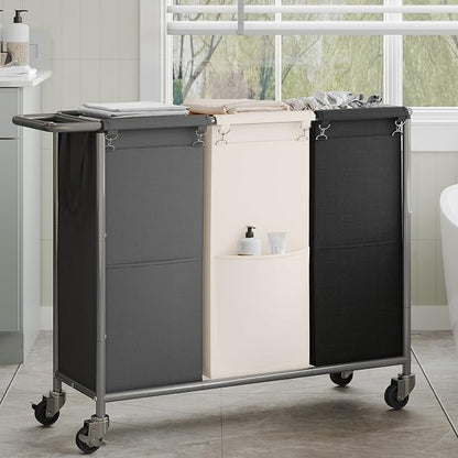 Heybly Laundry Basket, 3 x 18.5 Gal Laundry Separator Hamper - Image 8