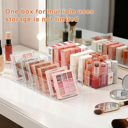 Clear Acrylic Makeup Organizers, 7-Section Bathroom Organizer - Image 2