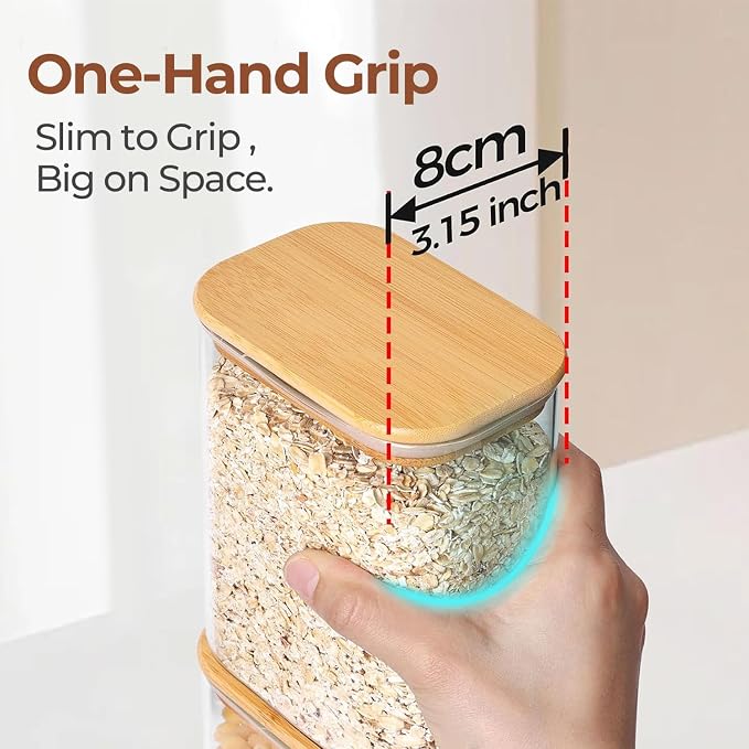 ComSaf 0.7 Qt Rectangle Glass Storage Containers - Image 6