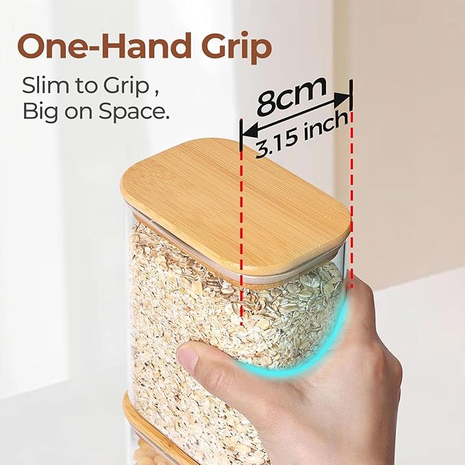 ComSaf 1.8 Qt Rectangle Glass Storage Containers - Image 6
