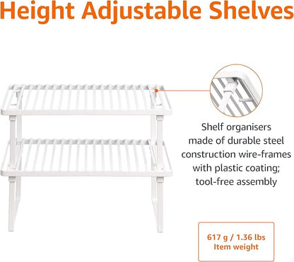 Amazon Basics Stackable Metal Kitchen Storage Shelves - Image 4