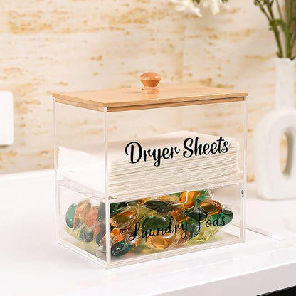 Acrylic Laundry Pods Contianer and Dryer Sheet Holder Set - Image 5