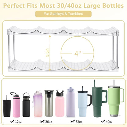Water Bottle Organizer-Stackable Bottle Storage Rack, Water Bottle Holder - Image 2