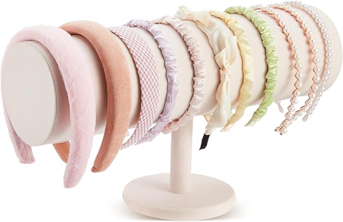Wenqik Extra Long T Bar Headband Holder Organizer Velvet Headband Rack Storage by Wenqik
