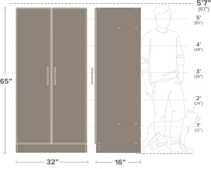 Prepac Elite Tall Garage Storage Cabinet & Pantry Storage Cupboard, 2-Door - Image 4
