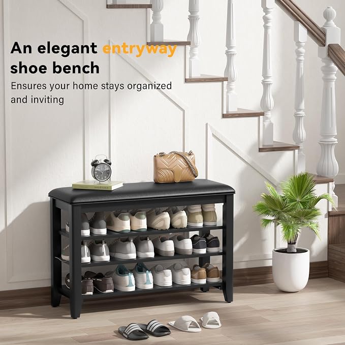 Taitiy Entryway Shoe Storage Bench, Shoe Organizer Bench - Image 7