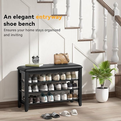 Taitiy Entryway Shoe Storage Bench, Shoe Organizer Bench - Image 7