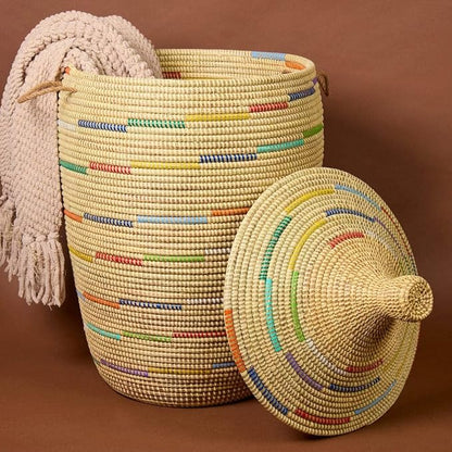 Tall Large Decorative Wicker Storage Basket by Senegalo
