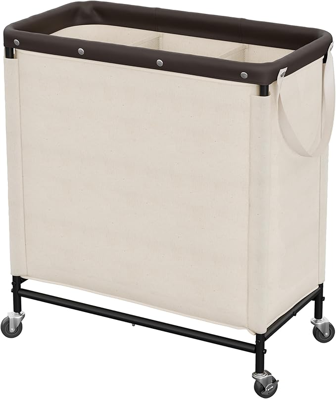 StorageWorks 3 Section Laundry Hamper, Rolling Laundry Cart by StorageWorks