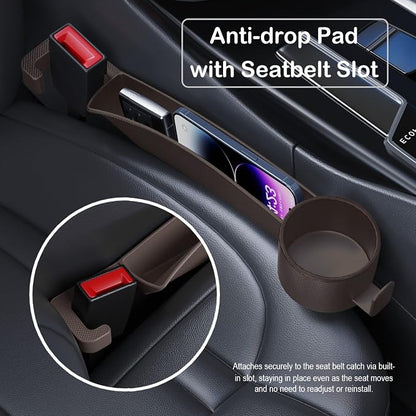 Car Seat Gap Plug with Storage Slot, Auto Gap Filler Organizer with Cup Holder - Image 6