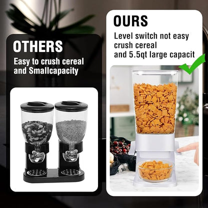 Cereal Dispenser Countertop 3pcs, 5.5L Cereal Containers Storage Dispenser - Image 7