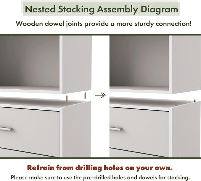 Homes: Inside + Out Apexa 2-Cube Storage Organizer Shelves, Stackable Wood - Image 9