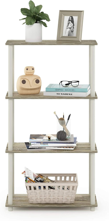 Furinno Turn-N-Tube 4-Tier Multipurpose Shelf Display Rack, Round Tubes - Image 6