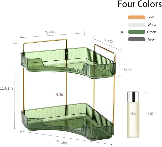 YCIA&DONE Corner Bathroom Counter Organizer, Makeup Organizer - Image 4