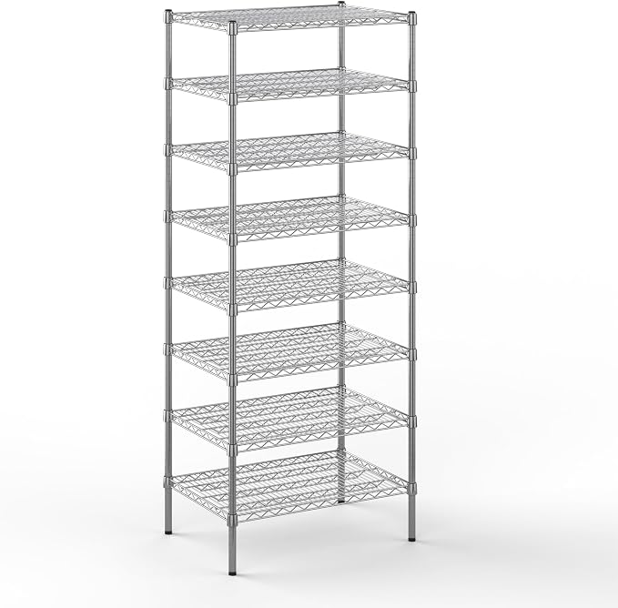 21" Deep x 30" Wide x 74" Height Wire Shelving Kit | 8-Tier | NSF Commercial by Regal+Altair