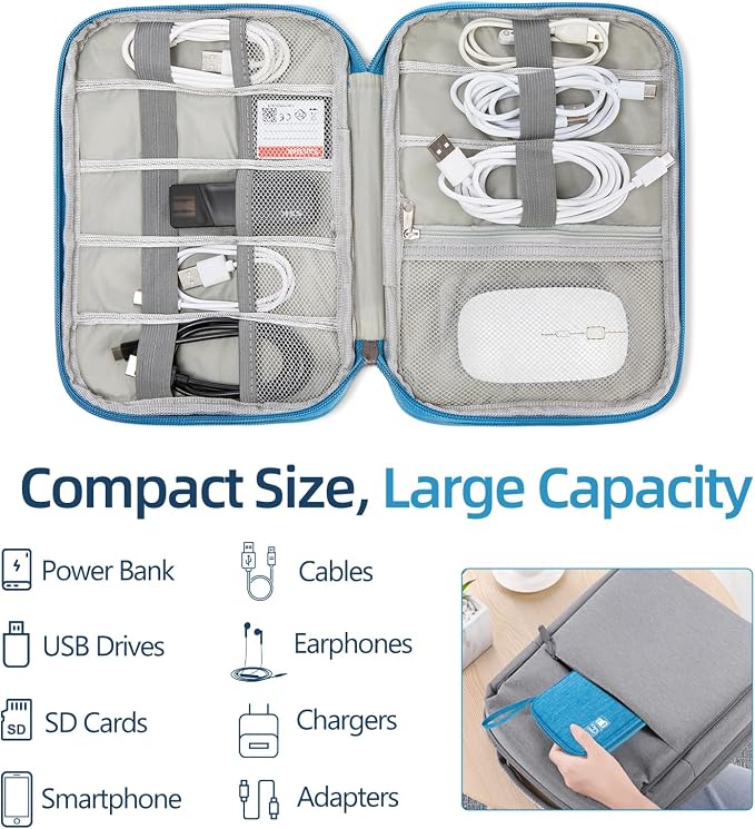 Cord Organizer Travel Case, Cable Organizer Bag - Image 3