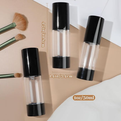 1oz 30ml Airless Pump Bottles, Refillable Leak Proof Travel Pump Bottle - Image 4