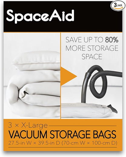 SpaceAid Jumbo Vacuum Storage Bags, Space Saver Sealer Compression Bags by SpaceAid