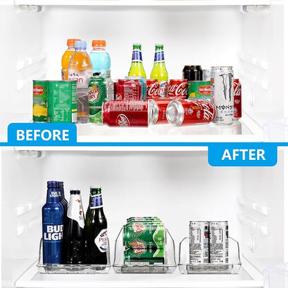 4 Packs Clear Width Adjustable Soda Can Organizer - Image 6