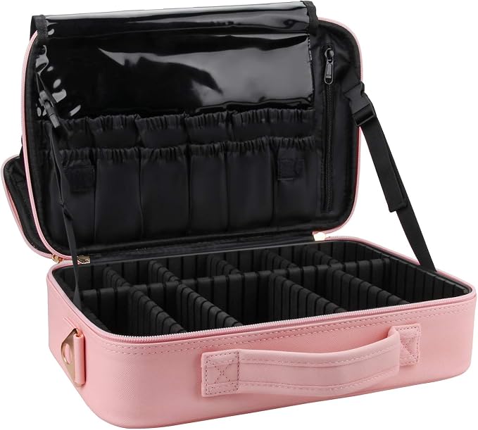 Relavel Makeup Bag Travel Makeup Train Case 13.8 inches Large Cosmetic Case by Relavel