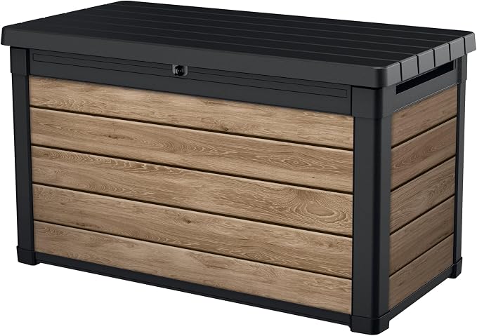 Keter Signature Collection 100 Gallon Resin Deck Box Organization Box and by Unknown
