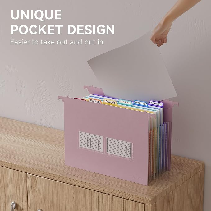 ThinkTex Plastic Expanding Hanging File Folders, 7 Innovative 1.2" Accordion - Image 7