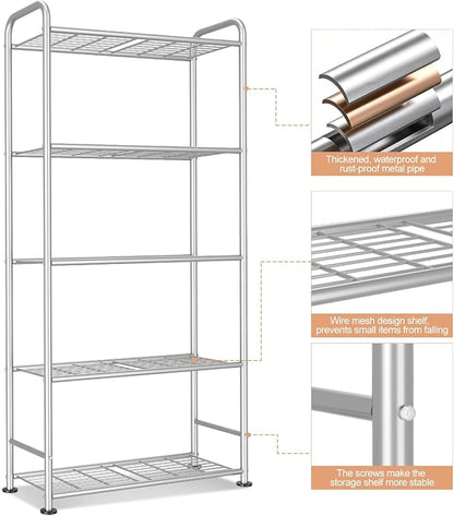 VTRIN Storage Shelves, 5 Tier Garage Shelving - Image 4