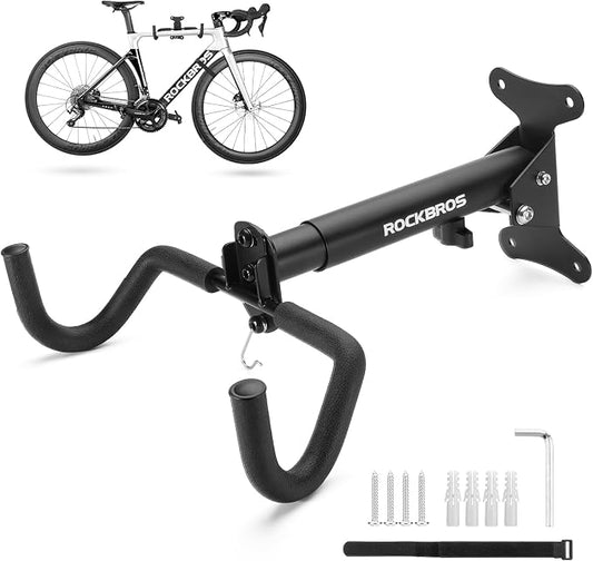 ROCKBROS Horizontal Bike Wall Mount, Adjustable Wall Bike Mount Hanger by ROCKBROS