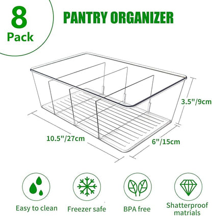 8 Pack Pantry Organizers and Storage, Snack Containers - Image 2