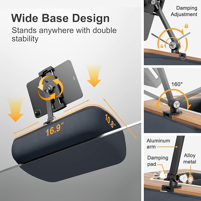 Lap Beanbag Tablet Pillow Stand, Adjustable iPad Holder - Image 6