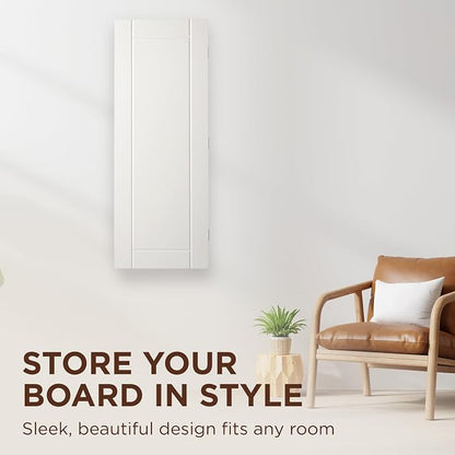 Ivation Wall-Mounted Ironing Board Cabinet, Foldable Ironing Storage Station - Image 8