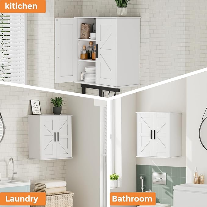 Homleke Bathroom Wall Cabinet, Medicine Cabinet - Image 6