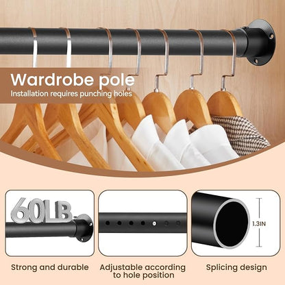 1.3 Inch Diameter Heavy Duty Closet Rods - Image 4
